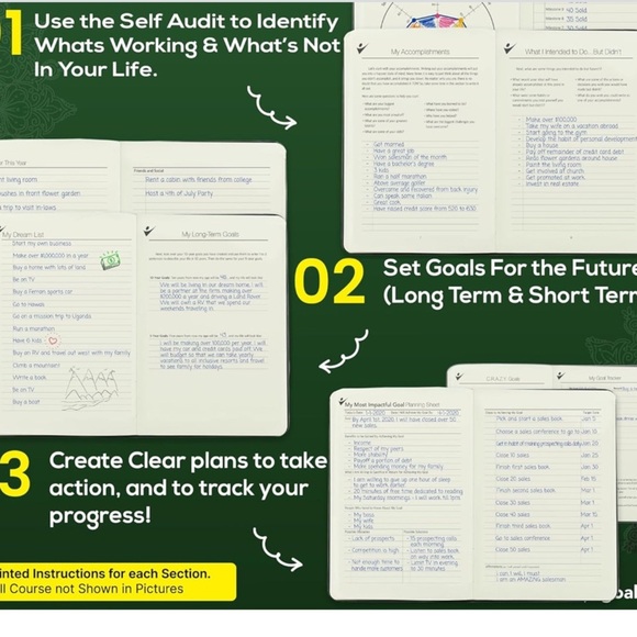 Weekly Planner 90-Day Guided Journal & Productivity Habit Tracker, Leather - Picture 3 of 5